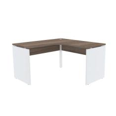 Imagem de Mesa Em L P/ Escrit rio 125x125 Pandin P25 - Walnut/branco