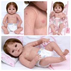 Imagem de Boneca Bebê Tipo Reborn Menina Linda Pode Dar Banho Preço Bom - Cegonh