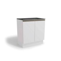 Imagem de Balcão De Cozinha Maxxi G744 P/cooktop 2 Portas C/tampo 80cm Branco/cinzel - Kappesberg