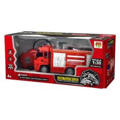 Imagem de Carro de Controle Remoto Bombeiro 23cm Escala 1:30 Recarregável dm Toys