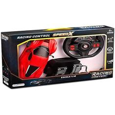 Imagem de Multikids Carrinhos de Controle Remoto Racing Control Speed X Vermelho - BR1142