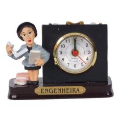 Imagem de Boneco Profissional Engenheira Miniatura C/ Relógio 8 Cm - Zona Livre