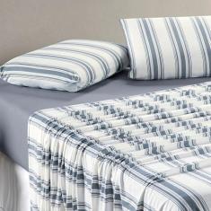 Imagem de Jogo De Cama Marin Queen 04 Peças Tecido Malha 100 Algodão - Fio 30/1