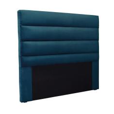 Imagem de Cabeceira Cama Box Casal 140 cm Arles Veludo Azul Marinho S04 - D`Rossi