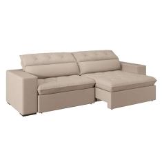 Imagem de sofá 4 lugares retrátil e reclinável com usb jazz molas suede camurça 250 cm