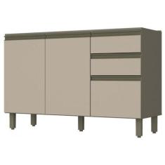 Imagem de Balcão Para Pia 2 Gavetas 3 Portas Connect 120 Cm Duna Cristal C66-35