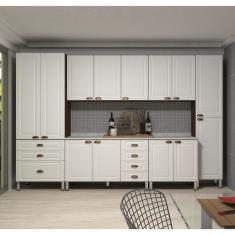 Imagem de Armário de Cozinha Completa 6 Peças com Tampo Safira Luciane Móveis