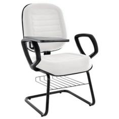 Imagem de Cadeira Universitária com prancheta Linha Blenda Branco