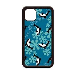 Imagem de Capa de desenho animado Dolphins Whales Blue Waves para iPhone 12 Pro Max para Apple Mini Mobile Case Shell