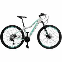 Imagem de Bicicleta Aro 29 Cripto 24v Acera Freio Hidraulico Trava-k7 - Branco-verde - 17&quot; Branco-verde