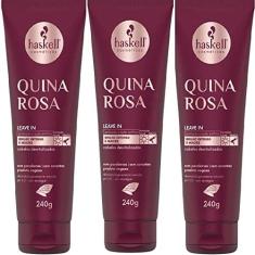 Imagem de Kit 3 Leave in Haskell Creme De Pentear Quina Rosa 240gr