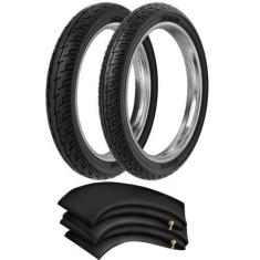 Imagem de Kit Pneu Biz 125 Pop 110i 60/100-17 + 80/100-14 Bs32 Rinaldi + Camara