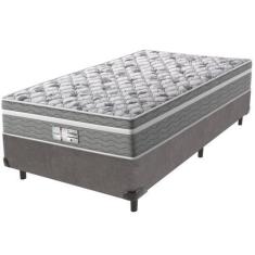 Imagem de Cama Box Cinza e Colchão Evolution Molas Ensacadas Solteiro Probel