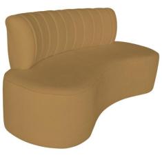 Imagem de Sofá Curvo 2 Lugares Organico Sala Recepção Escritório Valência 130cm 