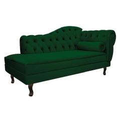 Imagem de Divã Recamier Sofá Juliana 160cm Lado Esquerdo Suede Verde - AM Decor