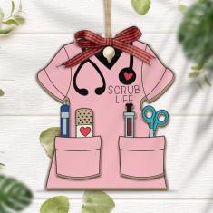 Imagem de Enfeites de Natal de enfermeira 2024, presente exclusivo para enfermeiras e melhores amigos, perfeito para troca de ornamentos, enfeite de Natal de enfermeira, enfeites de Natal para amigos, presentes