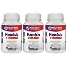 Imagem de Kit 3 un - magnesio inositol 700MG 60 capsulas nutrivitalle