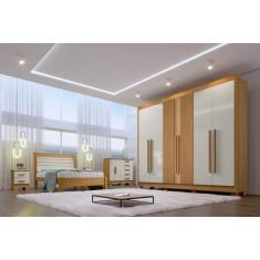 Imagem de Guarda Roupa Casal 6 Portas 7 Gavetas - Athos Ripado-Cinamomo/Off Whit