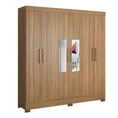 Imagem de Guarda Roupa 6 Portas Com Pés E Espelho Prático