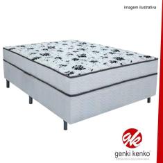 Imagem de Cama Box Conjugada Espuma Dupla Casal Poliester