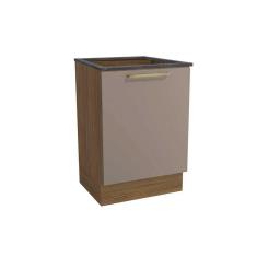 Imagem de Balcão De Cozinha Botanic M629 1 Porta 60cm P/ Cooktop - Kappesberg Nogueira/Fendi/Cinzel - Kappesberg