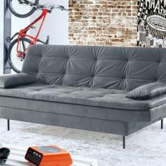 Imagem de Estofado Sofá Cama Flip 90x185x90cm Cinza