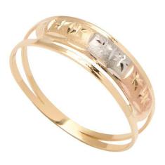 Imagem de Anel de Ouro 18k Luminosita com Ouro Branco e Rose - Meu Anel