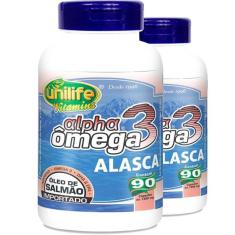 Imagem de Kit 2 Ômega 3 Alpha Óleo De Salmão 1200Mg 90 Cápsulas Unilife