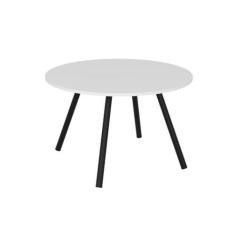 Imagem de Mesa Redonda Infantil 60cm Pé Palito Betina Preto fosco/Branco