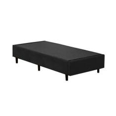 Imagem de Cama Box Solteiro 78 Preto Suede - Santo Box