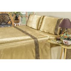 Imagem de Jogo De Cama Safari Queen 04 Peças - Dourado - Bia Enxovais