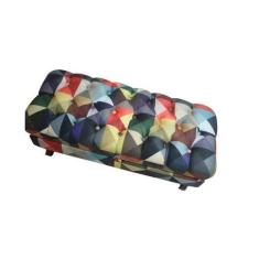 Imagem de Recamier Luis Xv Capitonê Retrô 180cm Suede Triângulo Pés Madeira Ms D