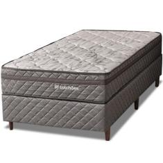 Imagem de Cama Box Com Colchão Solteirão Ortopédico Espuma D45 Extra Firme 97X20