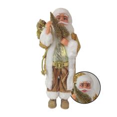 Imagem de Boneco Papai Noel 45cm Natal Arvore Dourado Natalino