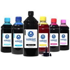 Imagem de Kit 6 Tintas L800 para Epson Bulk Ink Black 1 Litro Coloridas 500ml Valejet