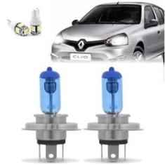 Imagem de Kit Lampadas Renault Clio 2013 2014 2015 2016 2017 Super s Para Farol H4 60/55w 12v 8500k Com Selo do Inmetro