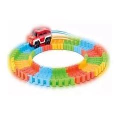 Imagem de Brinquedo Infantil Pista Carrinho Color Flexivel Com 56 Peças Art Brin
