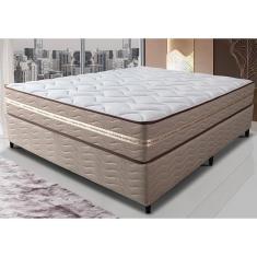 Imagem de Cama Box Casal (Colchão + Box) 138x188x60 de Molas Ensacadas Cama inBox Smart Gold Bege