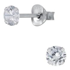 Imagem de Par Brincos Adulto/Infantil Com Pedra 5mm Prata 925 Mas83 - Mga-Br