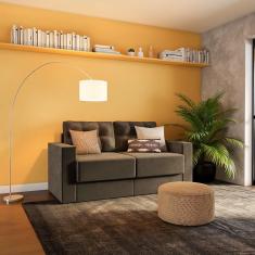 Imagem de Sofá 3 Lugares Retrátil Hamburgo Suede Marrom 180 Cm