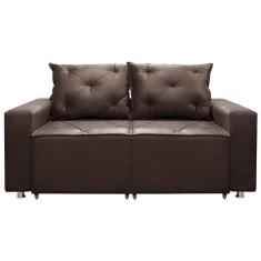 Imagem de Sofá 2 Lugares Retrátil E Reclinável Bariloche 1.60cm C/ Molas - Suede Café