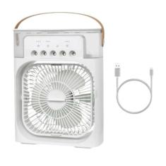 Imagem de Ventilador Portátil Iluminação Umidificador Climatizador USB De Mesa (Branco)