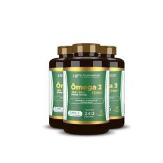 Imagem de 3x ômega 3 240 caps epa 540mg + dha 360mg hf suplementos, green