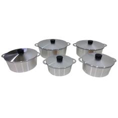 Imagem de Jogo De Panelas Alumínio Batido Fundido Tampa Pesada Belmar