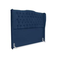 Imagem de Cabeceira De Cama Box King 195 Cm Dubai Premium - Azul Marinho