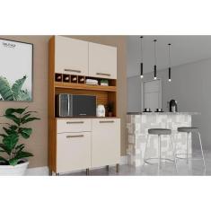 Imagem de Cozinha Completa Pinot 4 Portas E 1 Gaveta 73cm Amendoa/off White - Ronipa