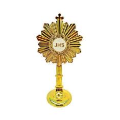 Imagem de Mini Ostensório Comprar Dourado Miniatura Lembrança 15cm - Divinário