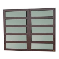 Imagem de Janela de Alumínio Basculante 2 Seções 100x120cm Vidro Mini Boreal Eli