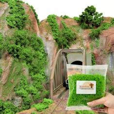 Imagem de Warmtree Modelo de pó de árvore em miniatura arbustos arbustos tufado kit de modelo de terreno adornado para bricolage miniatura modelo de arquitetura de terras baixas modelo de construção ferroviária