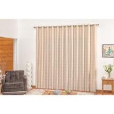 Imagem de Cortina estampada avela e palha 2,00 x 1,70 Varao Montreal